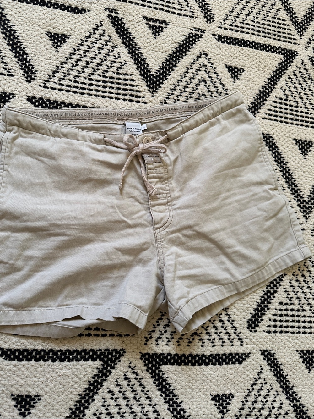 Calvin Klein Light Beige Drawstring Women's Shorts
